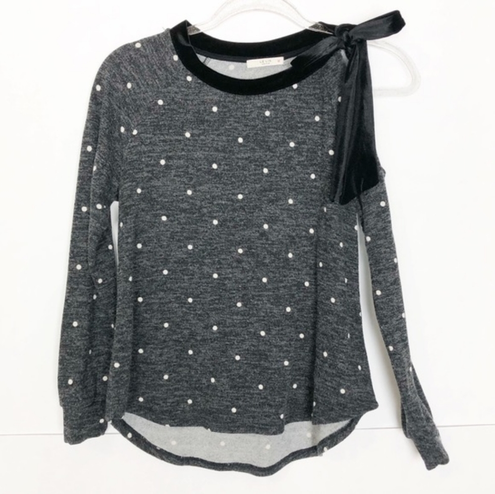 Lelis (Stitch Fix) Bow Polka Dot Top - XXL